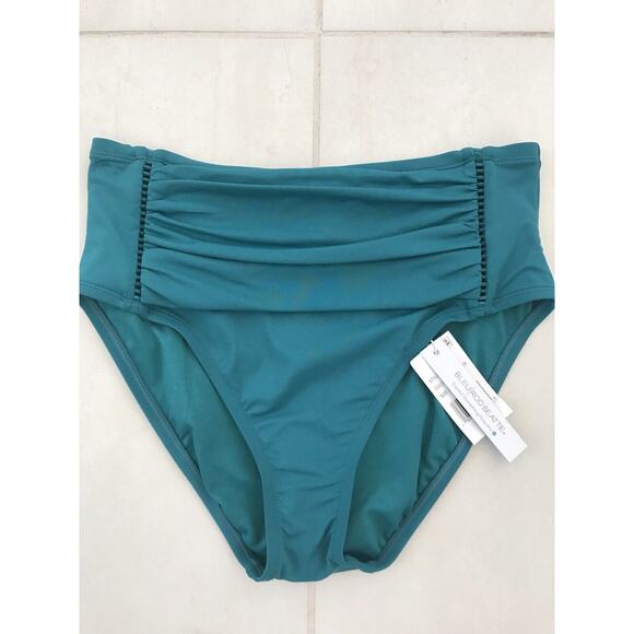 Bleu Rod Beattie Swim Bikini Bottom Swimwear High Waist Ruched - Picture 1 of 6